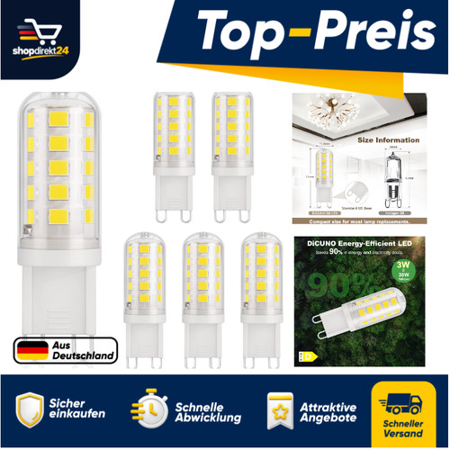 Dicuno led bulb 6000k 3w - g9,