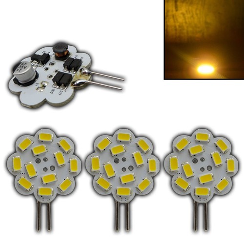 Led rund 1 watt - 3x, g4