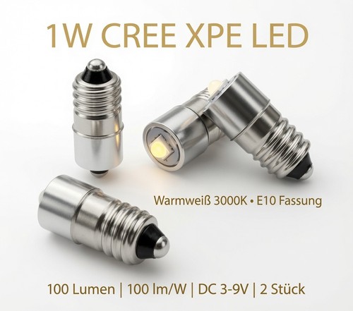 Cree led e10 1w - 💡💡2x,