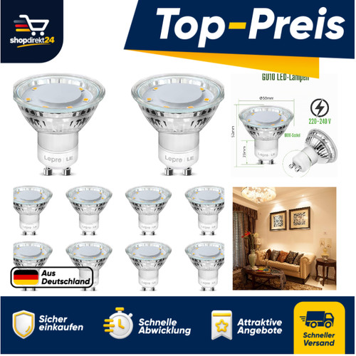 Led gu10 reflektorlampe 3000k - led,